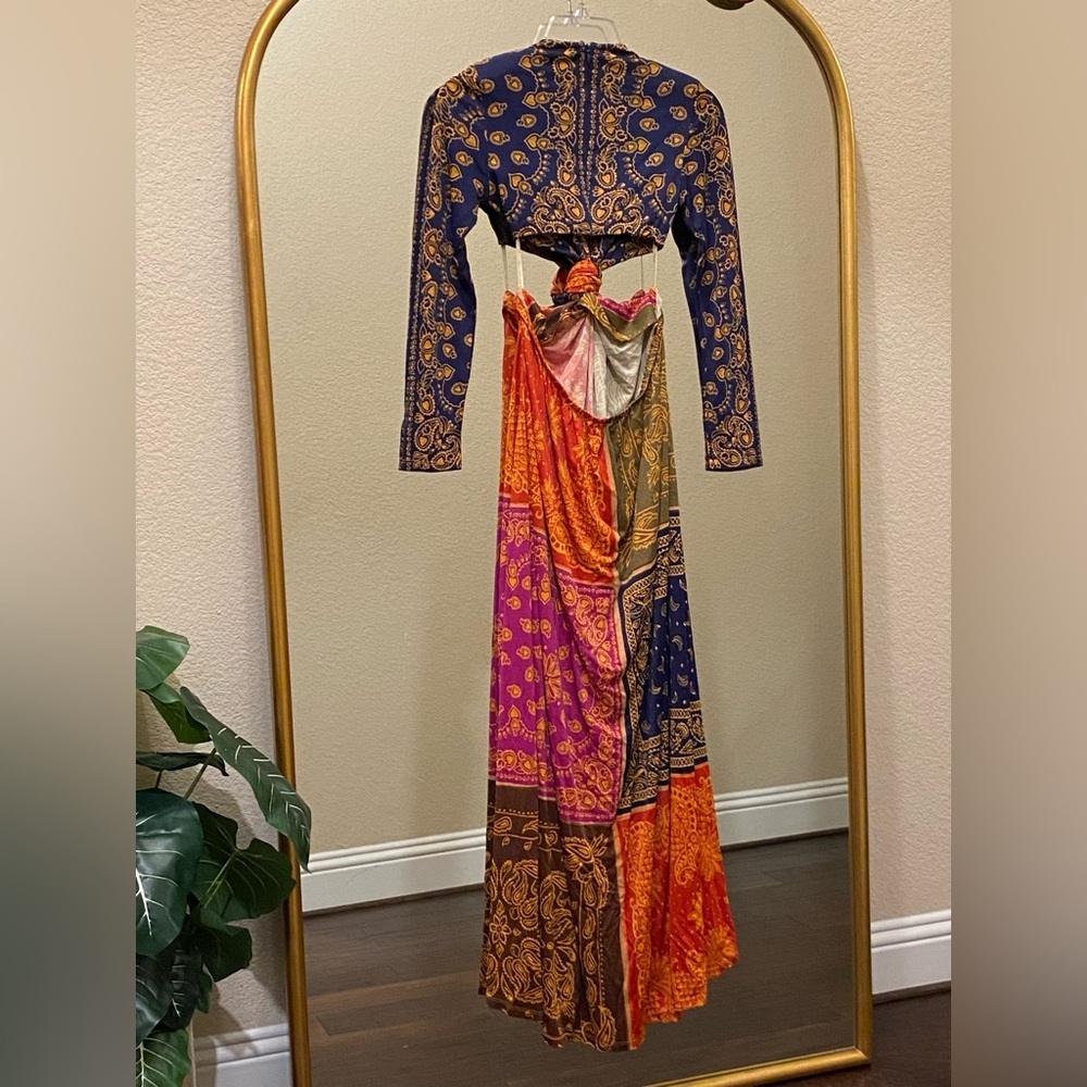 Farm Rio Bandana Dream Cut Out Maxi Dress Size M - Picture 8 of 14